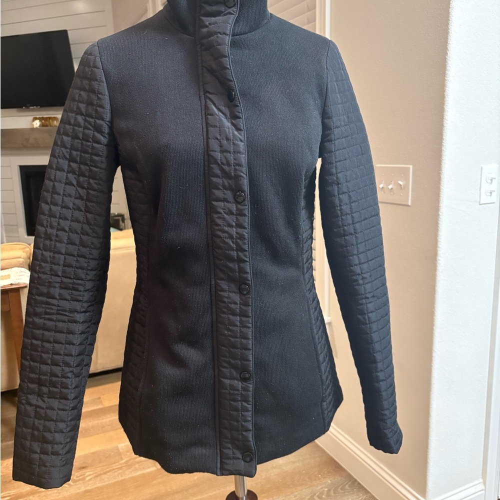 Fabletics Women's Black Quilted Puffer Coat